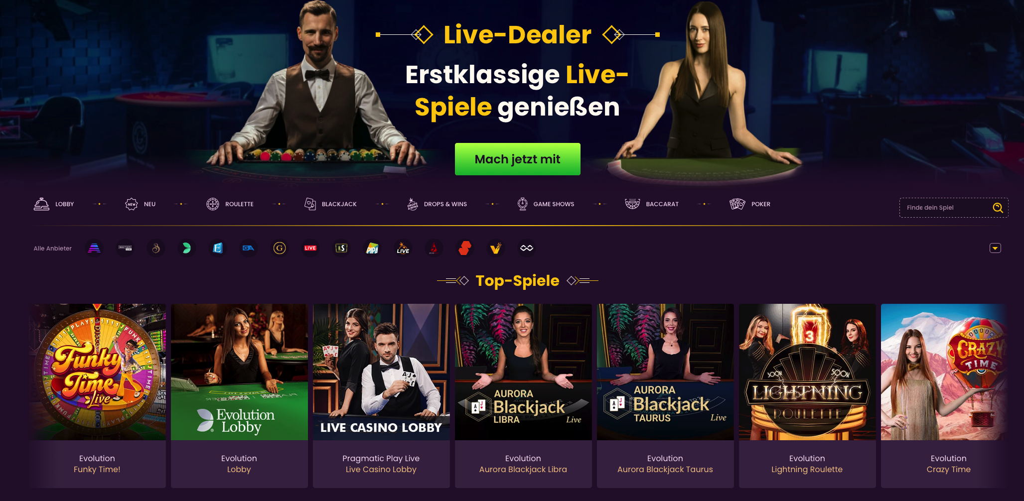 bizzo casino live dealer
