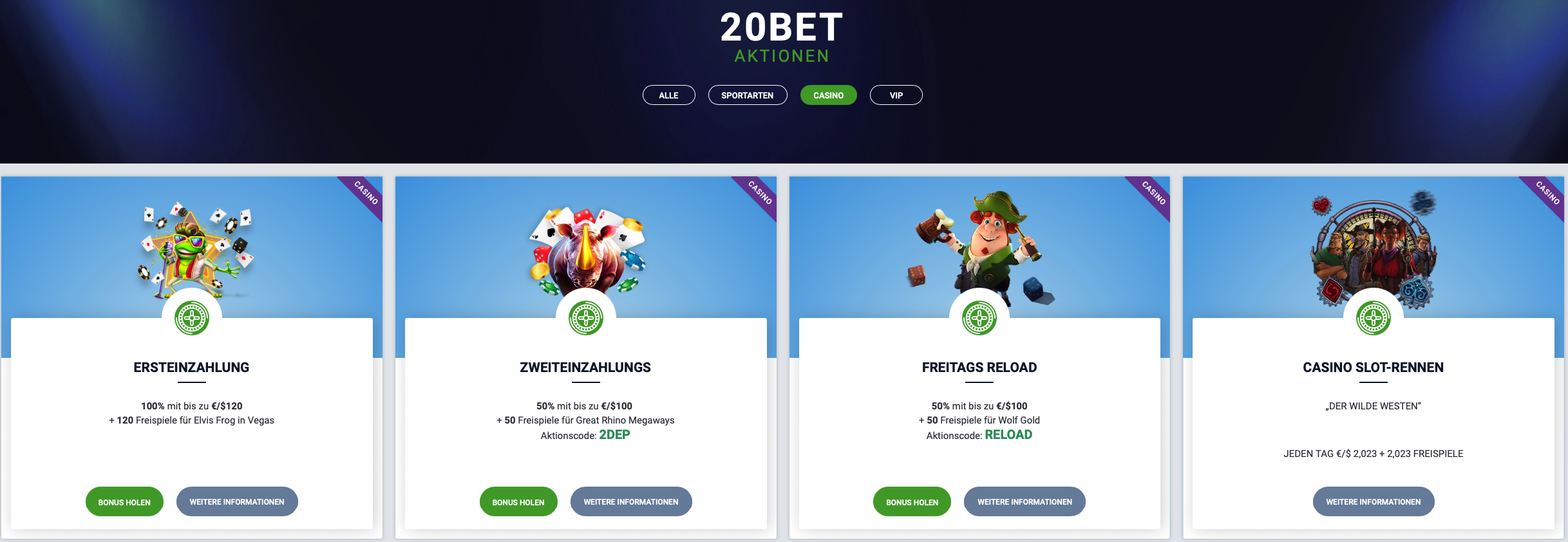 20bet Casino Bonus