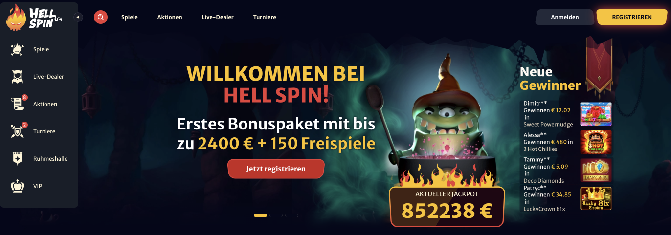 hellspin casino startsite