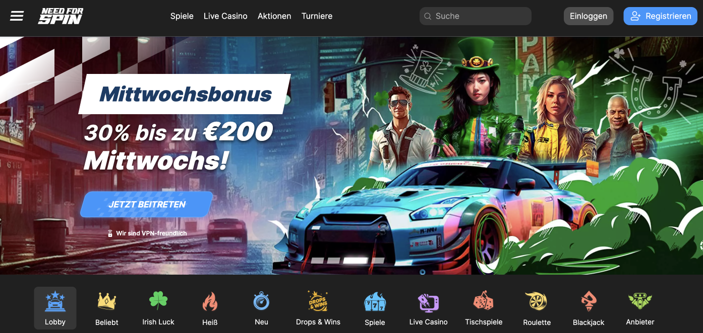 need for spin casino startsite