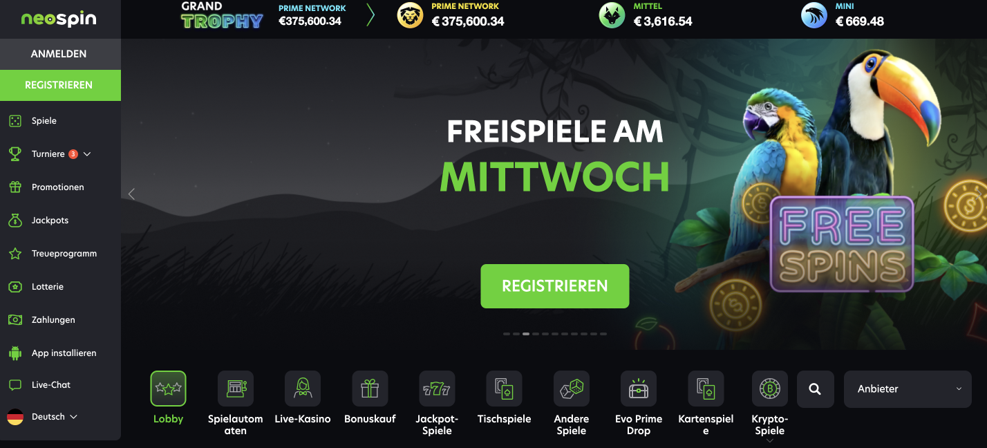 neospin casino startsite